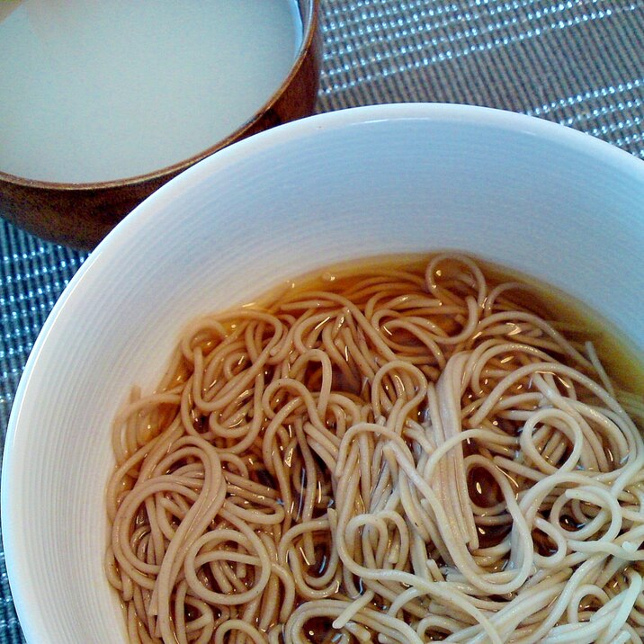 十割そばと蕎麦湯